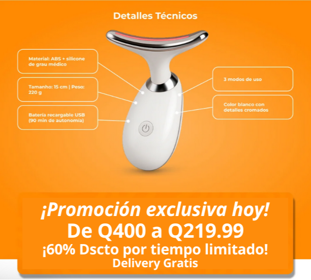 MASAJEADOR FACIAL Y DE CUELLO – LIFTING Y REDUCCIÓN DE PAPADA – EDICIÓN LIMITADA