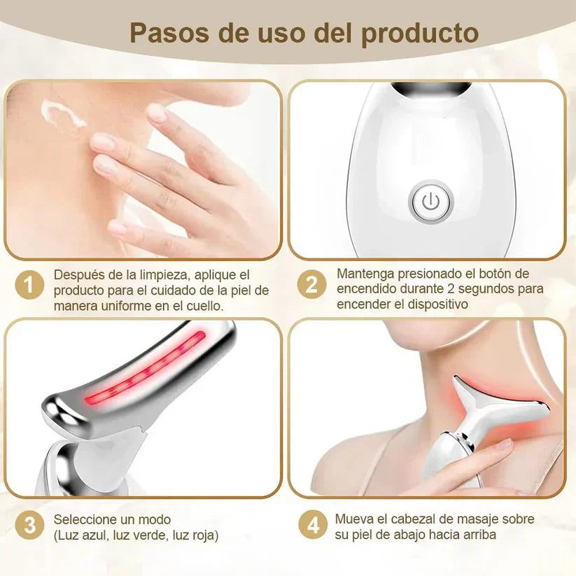 MASAJEADOR FACIAL Y DE CUELLO – LIFTING Y REDUCCIÓN DE PAPADA – EDICIÓN LIMITADA